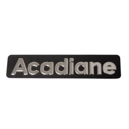 Monogramme inox en relief Acadiane